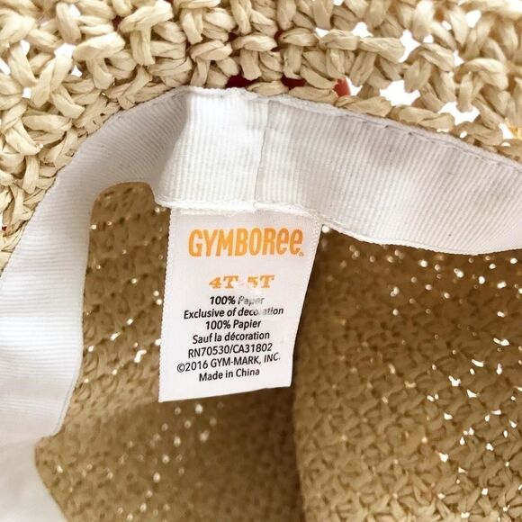 Gymboree NWOT floppy straw sun hat 4-5T - Picture 6 of 6